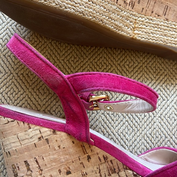 Prada Hot Pink Espadrille Wedge Sandals, 38 - Picture 3 of 16